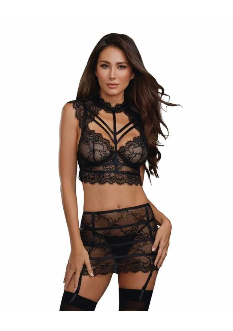 Dreamgirl Nh – Bustier & Garter Skirt – Black – L 3 Dreamgirl Nh – Bustier & Garter Skirt – Black – L