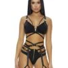 Forplay Buckle Up – Lingerie Set – Small -Toys Verkoop 770204BLK S 1 1