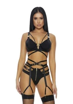 Forplay Buckle Up – Lingerie Set – Small