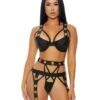 Forplay Caged Babe – Lingerie Set – Small -Toys Verkoop 771206BLK S 1 1