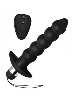 Master Series – Wireless Black Vibrating Anal Beads Remote