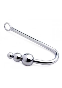 Beaded Anal Hook – Silver