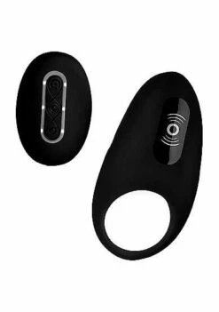 Vibrating Cock Ring With Remote Control – Black