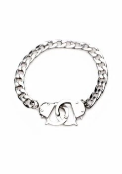 Cuff Him Handcuff Bracelet – Silver