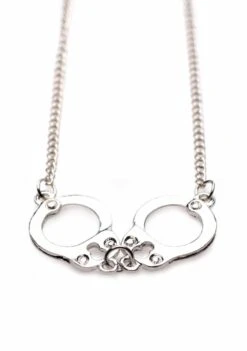 Cuff Her Handcuff Necklace – Silver