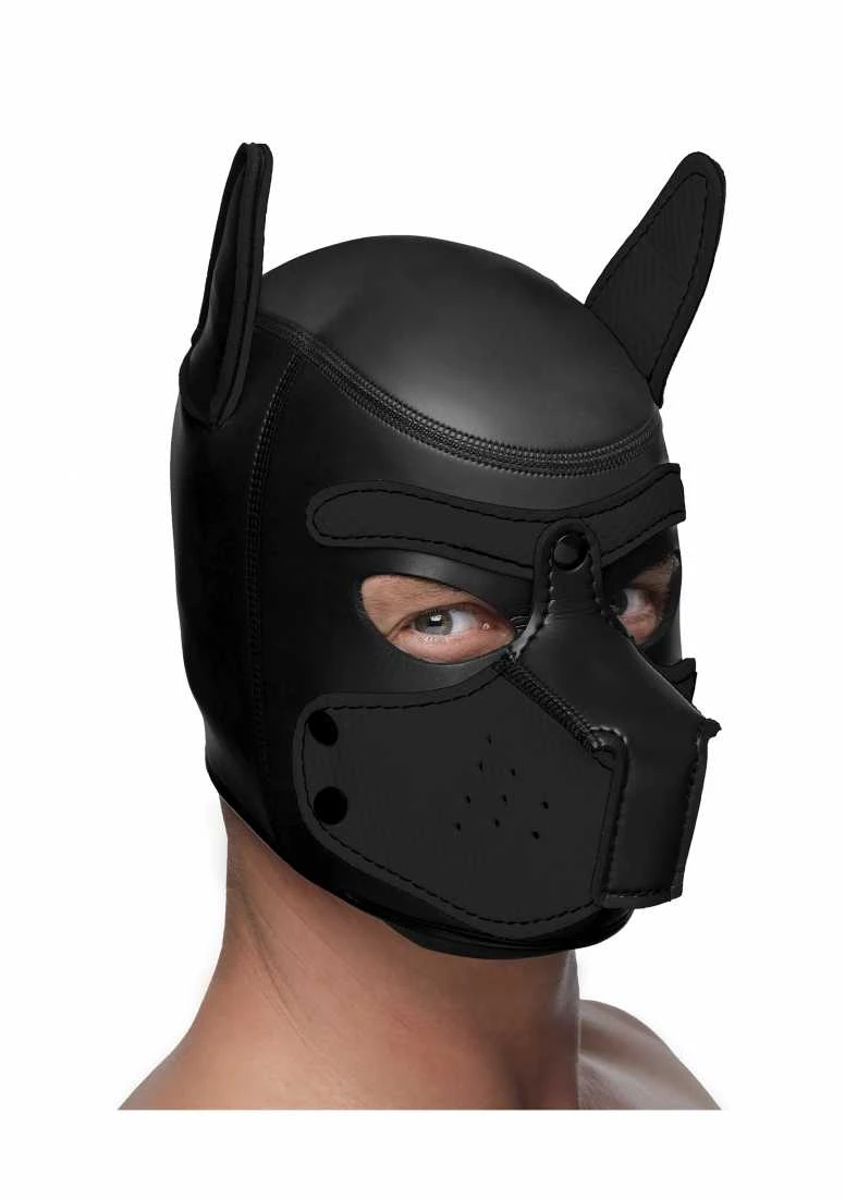 Spike Neoprene Puppy Hood – Black 3 Spike Neoprene Puppy Hood – Black
