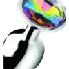 Rainbow Prism Gem Anal Plug – Small – Silver 1 Rainbow Prism Gem Anal Plug – Small – Silver -Toys Verkoop AG375 SMALL 1