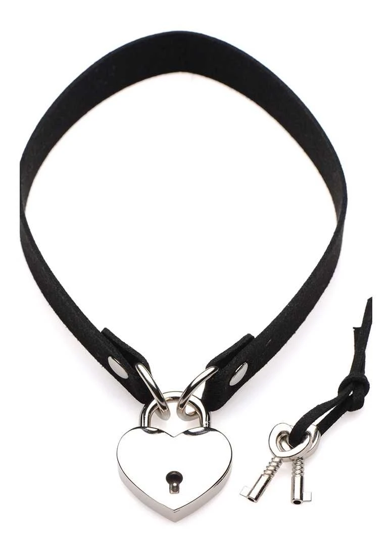 Lock-It Heart Lock And Key Choker 3 Lock-It Heart Lock And Key Choker