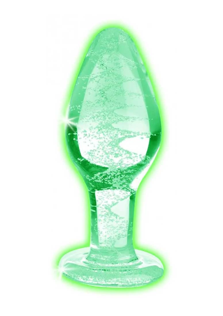Glow-In-The-Dark Glass Anal Plug – Large 3 Glow-In-The-Dark Glass Anal Plug – Large