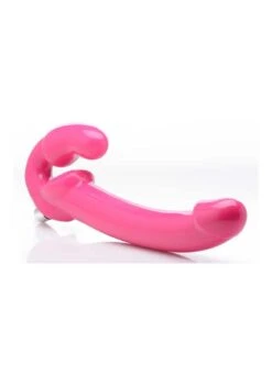 7X Revolver Slim Vibrating Strapless Strap-On Pink