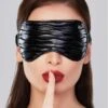Adore Butter Soft Ruched Faux Leather Mask – Black – OS -Toys Verkoop ALLA1067 1