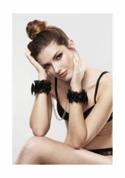 Frou Frou – Satin & Organza Handcuffs – Black