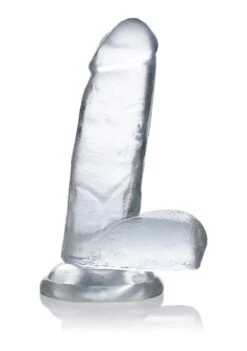 6 Inch C-Thru Dong With Balls – Clear