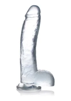 10 Inch C-Thru Dong With Balls – Clear