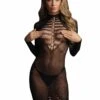Long Sleeve Fishnet Dress – Black – O/S -Toys Verkoop DES049BLKOS 1