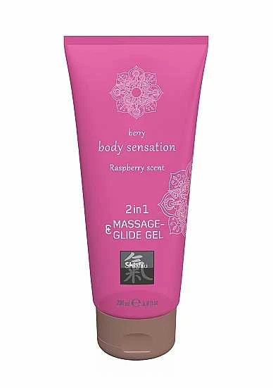 SHIATSU Massage- & Glide Gel 2in1 Raspberry 3 SHIATSU Massage- & Glide Gel 2in1 Raspberry