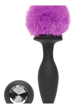 Happy Rabbit Rechargeable Vibrating Butt Plug Medium – Black/Purple