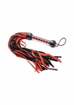 Black And Red Suede Flogger