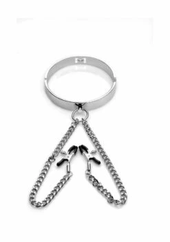 Slave Collar And Cuff – Silver