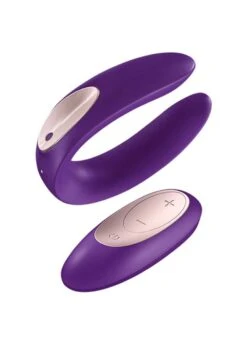 Satisfyer Double Plus Remote Partner Vibrator – Purple