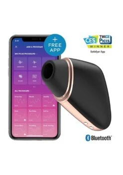 Satisfyer Love Triangle Air Pulse Stimulator + Vibration – Black