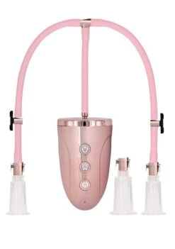 Automatic Rechargeable Clitoral & Nipple Pump Set – M – Pink