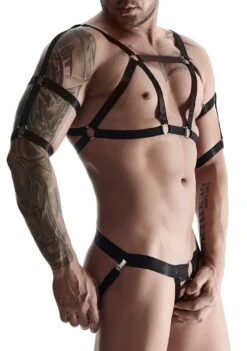 2PC Rubber Men’s Set – Black – 2XL/3XL