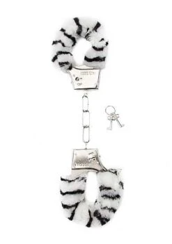 Furry Handcuffs – Zebra