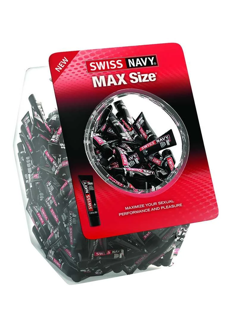 Swiss Navy MAX Size – Enhancement Creme Voor Mannen – Fishbowl – 50 Stuks – 3 Swiss Navy MAX Size – Enhancement Creme Voor Mannen – Fishbowl – 50 Stuks –